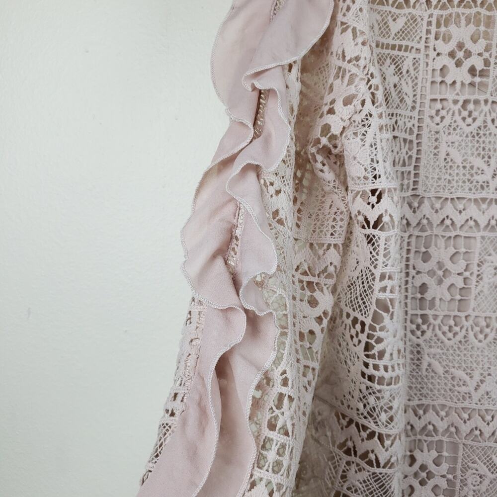 A diva | Blush Crochet w/Ruffles Top - Picture 6 of 7